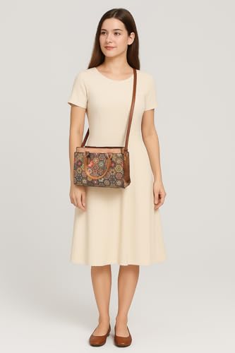 Image of Natural cork Large capacity shoulder bag handbag crossbody