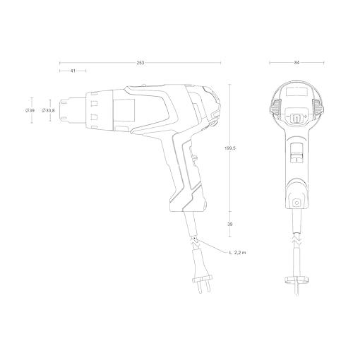 Steinel Heißluftpistole HM 2020 E, 2200 W Heißluftfön, LCD-Display, Temperatur 80°-630°C, Heißluftgebläse mit Thermoschutzabschaltung, Keramikheizung