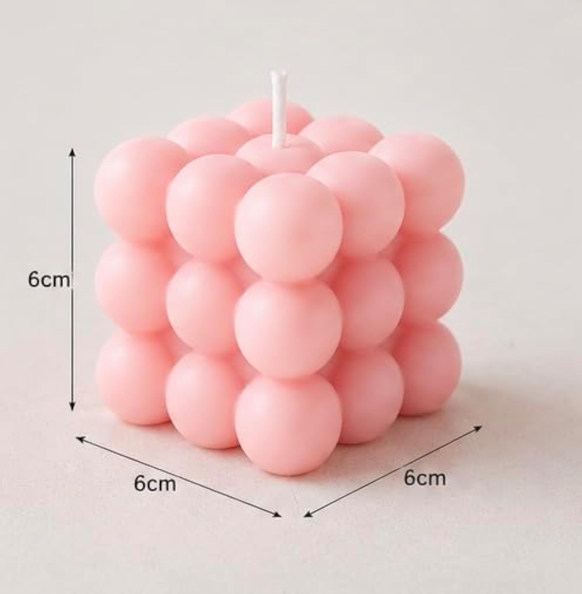 Bubble Cube Decorative Scented Candle, Pink Geometric