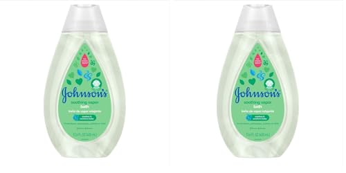 Image of Johnson's Baby Vapor Bath with Soothing Aromas to Relax Babies, Tear-Free & Hypoallergenic Liquid Baby Bath Formula, No Parabens, Sulfates, Dyes, or Phthalates, 13.6 fl. oz (Pack of 2)