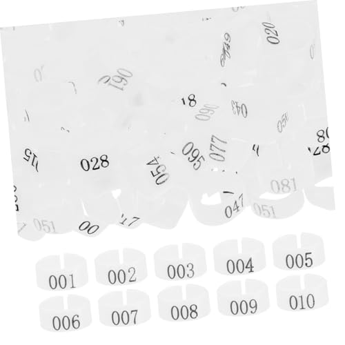 Happyyami 100pcs Pigeon Leg Bands Plastic Identification Rings for Birds Easy to Use