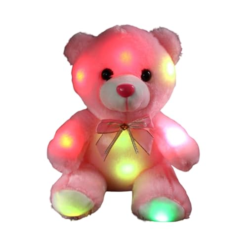 Oso polar luminoso - 22 Cm, Luz nocturna LED en forma de animal de peluche | Luces luminosas coloridas creativas | Para niños niñas Compañero Familiar Viaje Camping Hora De Juego Dormir Annive