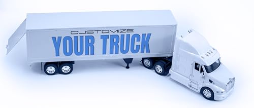 Shop72 Toys, Customize Semi Truck Toy as Gifts for Truckers Friends or Employees. Customize Replica of Peterbilt 387 Trailer Diecast Truck, 1:32 Scale
