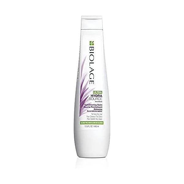 Biolage Ultra Hydra Source Conditioning Balm | Deep Hydrating Conditioner | Renews Hair's Moisture | For Very Dry Hair | Silicone-Free | Vegan | Salon Conditioner | 13.5 Fl. Oz