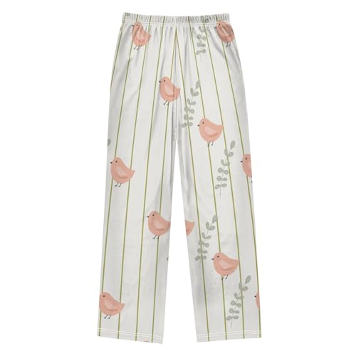 Lines Birds Boys Pants Boys Athletic Pants Long Pant for Boywith Pockets Wide-Leg Size 6-14Y2