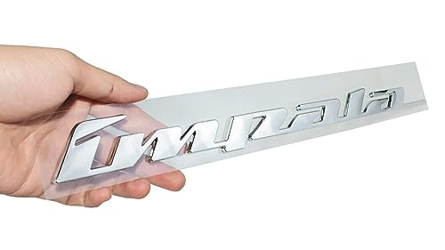 Image of 4Pc Impala SS Rear Quater Panel Emblems Plus Flying Impala Left and Right Emblem 3D Letter Badges Sticker Decal Replacement for 1994 1995 1996 10253595 CH-Flying Impala (Chrome)