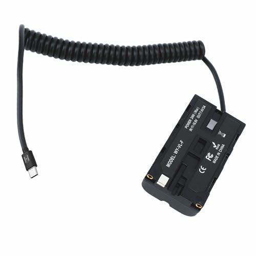 Image of NP-F550 Dummy Battery with USB Type-C Power Adapter - Continuous Power Supply for Sony NP-F550 Devices (Monitor, LED Light, Camera, and Video Accessories)