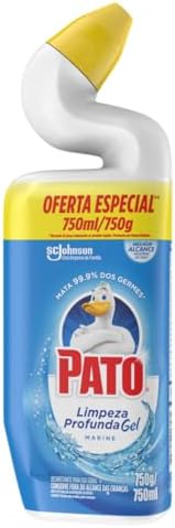 Pato Limpador Sanitário Gel Desinfetante, Marine, Limpeza Profund...