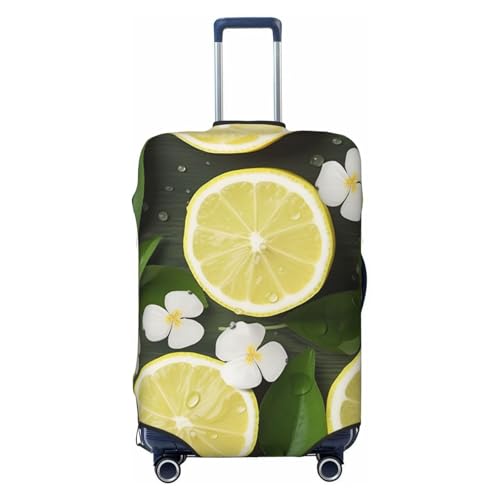 Travel Luggage Cover Fashion Suitcase Protector Fresh Lemon Spandex Baggage Covers Washable Suitcase Covers Anti-Scratch Luggage Cover Protectors Fits 18-32 Inch Suitcases X-Large