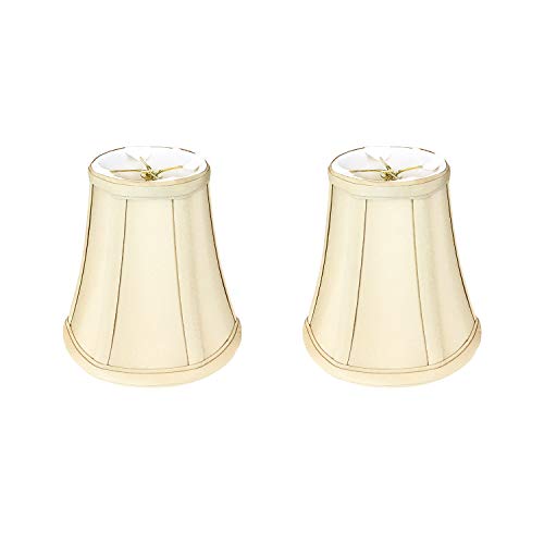 Image of Royal Designs, Inc. BSO-704FC-6BG-2 True Bell Basic Lamp Shade with Flame Clip, 3.5 x 6 x 6.25, Beige, 2-Pack