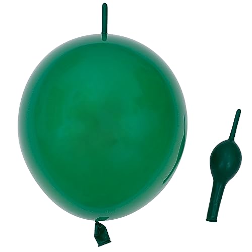 10 Inch Link Balloons Dark Green Latex Link Balloon 60 Pcs for Wedding,Birthday, Halloween, Christmas, Party Festival Decorations.