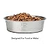 PetRageous 60050 Cayman Classic Non-Skid Stainless Steel Dishwasher-Safe Bowl 12-Cup Capacity 9.5-Inch Diameter 3-Inch Tall for Large and X-Large Dogs and Cats of Any Size, Metallic