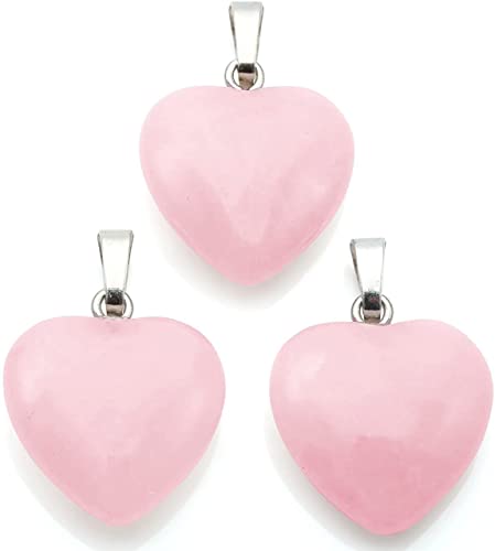 Rose Quartz Heart Pendant by CrystalAge