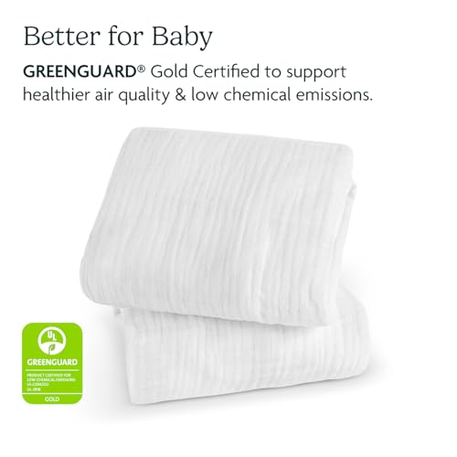 Image of UPPAbaby Bassinet Covers for Remi Playard - Secure Attachment - Soft and Comfortable - Machine Washable - Set of 2 - Organic