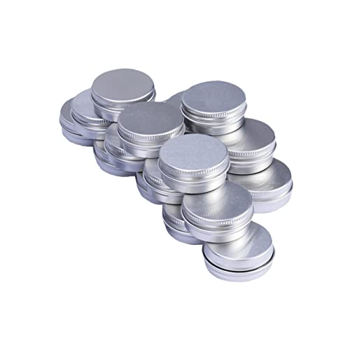 DOITOOL 24pcs Aluminum Box Paste Box Empty Jar Cosmetic Bottle Travel Jar Lid for Makeup Pomade