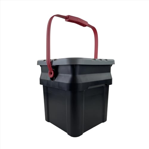 5 Gallon Heavy Duty Plastic Material Bucket Tote Black Adult