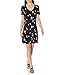 Produktbild Amazon Essentials Damen Short-sleeve V-neck Swing Kleid, Schwarze Tulpe, XXL