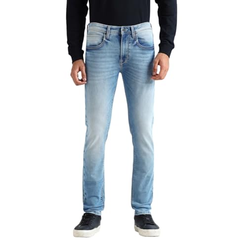 Image of Pepe Jeans Men's Straight Fit Jeans | Mid Rise | Chinox | Jeans for Man