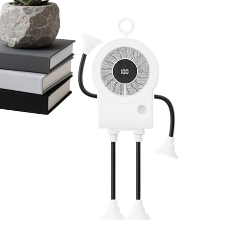 Ventilateur portable mini rechargeable avec ventouse et affichage digital à 100 vitesses