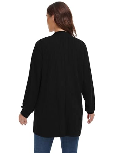 MONNURO Plus Size Cardigan for Women Lightweight Long Sleeve Button Down Sweaters Work Tops with Pockets4