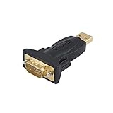 USB to RS232 Adapter with FTDI Chipset, CableCreation USB 2.0 Male to RS232 Male DB9 Serial Converter for Cashier Register,Modem,Scanner,Industriual Machinery,CNC and Above,Black