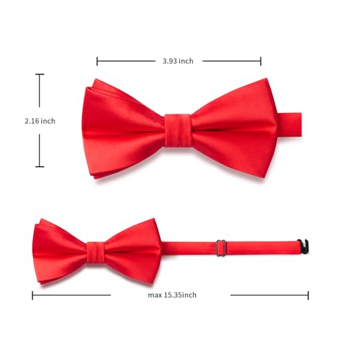 Image of HISDERN Bow Ties for Boys Pre Tied Toddler Bow Tie Adjustable Kids Bowties Clip On Fun Patterned Bowties for Wedding Party