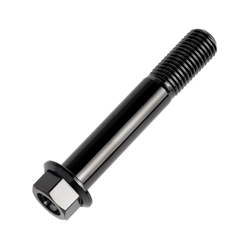 Image of Titanium Bolt Hex Small Flange Head M12x70mm Pitch 1.5, Black | 30 35 40 45 50 55 60 65 70 75 80 85 90mm 1.25 /1.5mm Pitch Screws for Motorcycle Car Modification Pack of 4