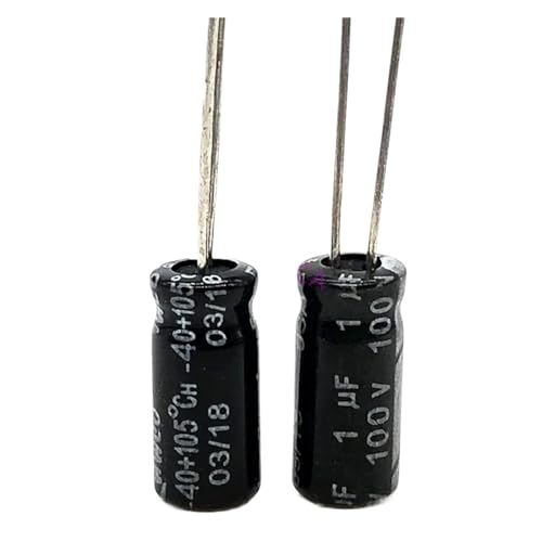 Condensateur électrolytique aluminium S53 100v 1UF lot de 50 pièces taille du composant 5x11mm