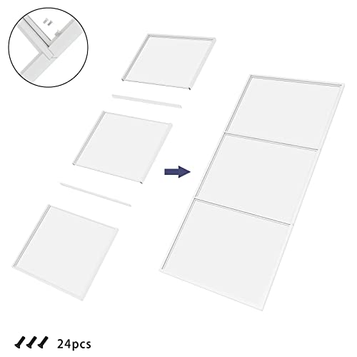 Jubest 36In X 84In Glass Barn Door With 6Ft Hardware Kit & Soft Close, Clear Tempered Glass Carbon Steel Pre Drilled White Frame Sliding Barn Door Panel #TOP2