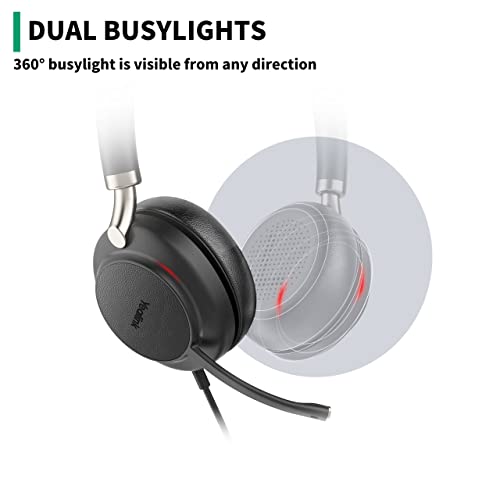 Yealink Usb Headset Uh38, Wired Softphone Headset Teams Certified With Microphone,In Line Controls Built In Bluetooth, Connect To Pc/Laptop/Mac/Tablet/Cell Phone (Usb-A) #TOP5