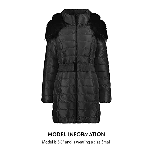 Jessica Simpson Women's Water Resistant Quilted Winter Puffer Coat Black Size M #TOP4
