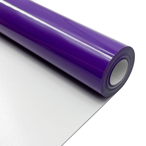 Image of Purple Heat Transfer Vinyl HTV Roll Matte PU 12 inch x 15 ft. | Easy to Cut, Weed & Transfer, Purple Iron On Vinyl for Cricut, Silhouette Cameo & Other Craft Cutter Cutting Machine