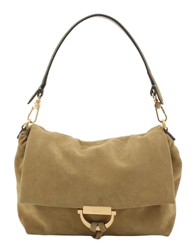 Sac cuir daim kaki ABRO Temi besace épaule femme grand format