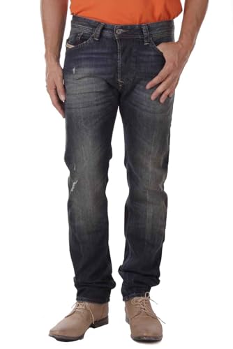 Diesel Darron 0R0LM Jean slim fuselé pour homme, bleu, 28W / 34L