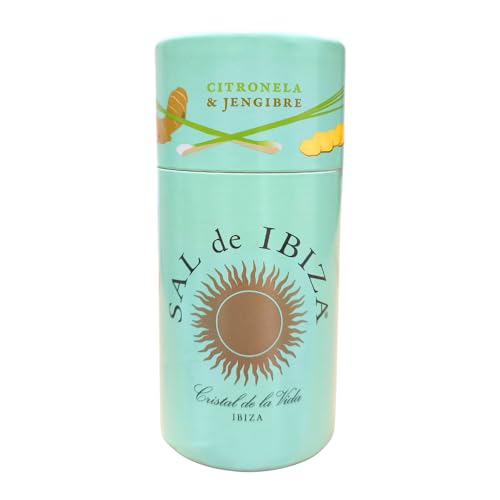 Granos de Sal Con Citronela y Jengibre 100 Gr | Sal de Ibiza - Sal Marina Sin Refinar Natural, Sal Marina Sin Refinar, Sal Marina, Sal de Mar, Sal Sin Refinar, Sal Fina, Sal Marina Natural