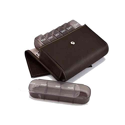 Pilbox Liberty - Caja Para Pastillas, Color Marrón