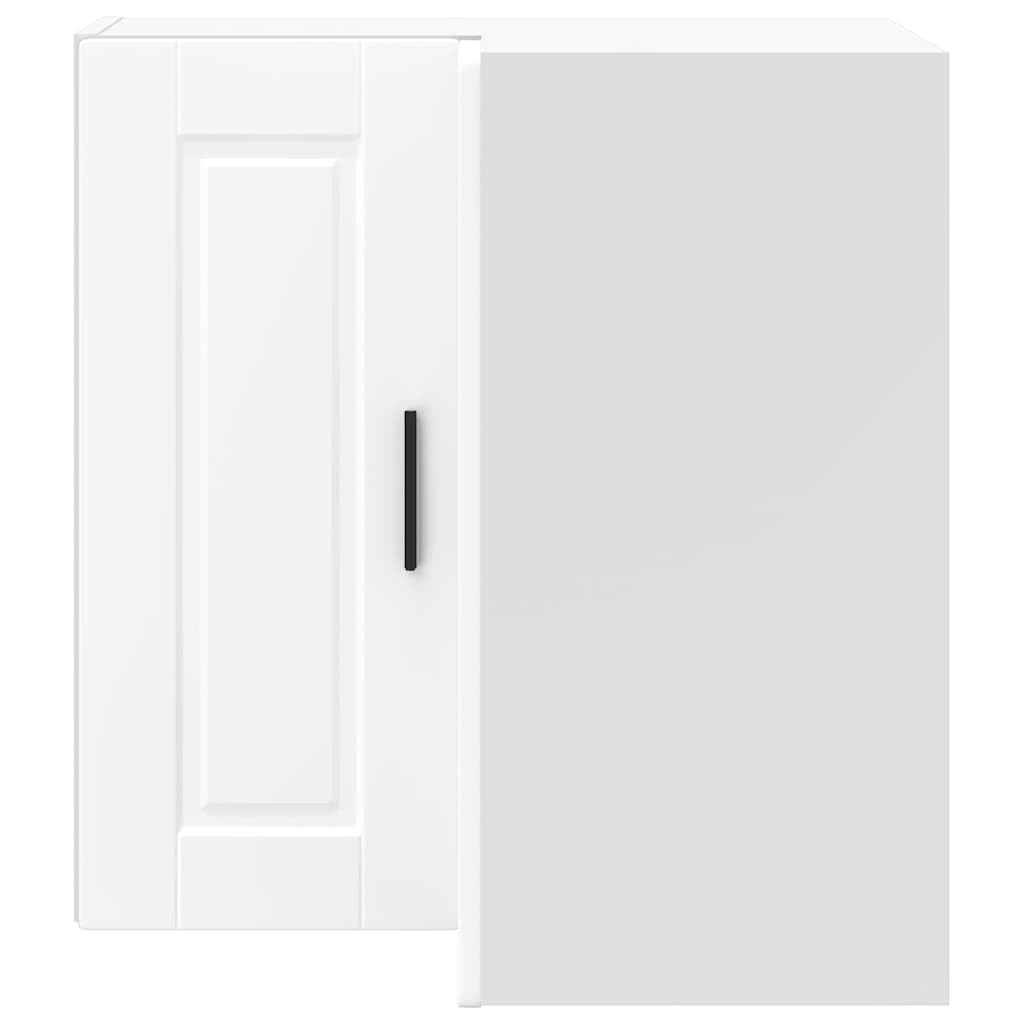 Porto - Armadietto da cucina angolare in legno bianco, 57 x 57 x 60 cm, con ante per ordine e salvaspazio in sala da pranzo, dispensa e bar