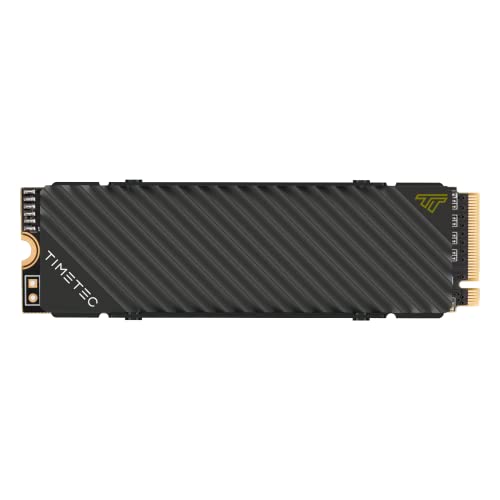 Timetec 4TB PCIe 4.0 ヒートシンク ゲーミング SSD NVMe PCIe Gen4x4 M.2 2280 3D NAND TLC SLC キャッシュ 読み取り/書き込み速度 最大7,100/5,500MB/秒 内蔵ソリッドステートドラ