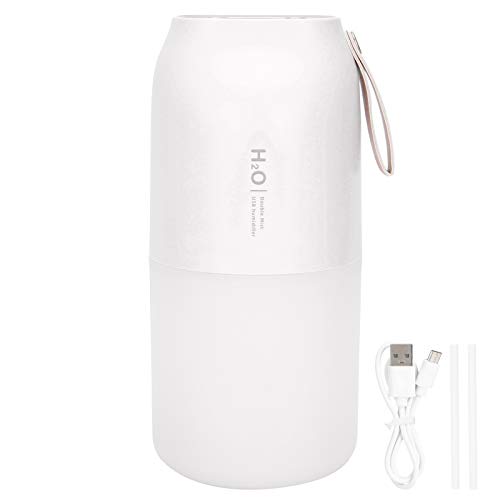 Difusor Humidificador USB 300ml con Doble Nebulización, Batería 2000mAh y Luz Nocturna - Hidratación Profunda, 2 Modos de Spray para Cuidado Facial y Ambiente Saludable (Blanca)