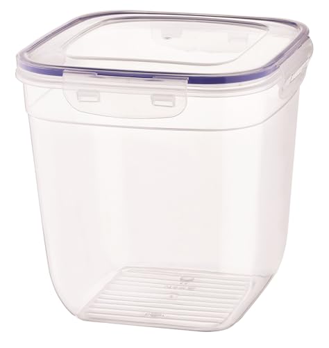Best House | Small Food Storage Containers | Square | 1950 ml | Pack of 1 | Deep Clear Plastic Box | Airtight | BPA Free Grocery Storage, Cereal Dispenser Storage Container with Lids