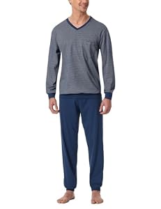 Schiesser Herren Schlafanzug lang mit Bündchen - Nightwear Set