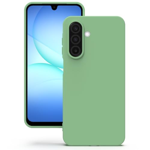 Image of YATWIN Silicone Case for Samsung Galaxy A17 4g /5g, Soft-Touch, Shockproof, DustProof, Antiskid Phone Cover for Samsung Galaxy A17 4g /5g - Mint Green