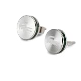 Lacoste Pendientes de botón para Hombre Colección LACOSTE BASELINE, Plata, Talla única