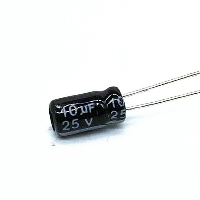 50pcs 25V 10UF Low ESR/Impedance High Frequency Aluminum electrolytic Capacitor Size 4 * 7
