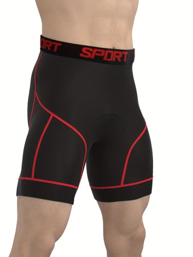 Shorts ciclismo hombre transpirable con acolchado de silicona miniatura 4