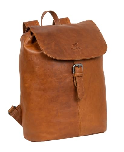 Sac à dos loisirs Mustang Catania en cuir marron pour vos sorties urbaines
