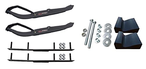 C&A Pro Black MTX Snowmobile Skis w/ 4