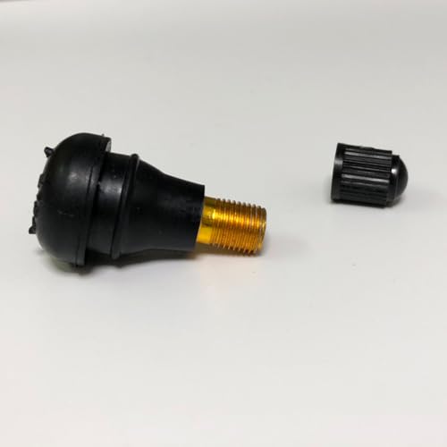 Image of 120Pcs TR412 Tubeless Valve Stems, Black Rubber Snap-in Valves Tubeless Tire Valve Stems Replacement for Tubeless 0.453 inches Rim Holes on Standard Auto Tires