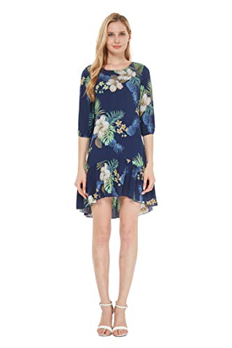 Image of Matchable Family Hawaiian Luau Men Women Girl Boy Clothes in Pineapple Garden Navy