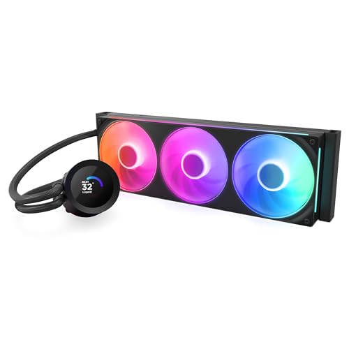 Image of NZXT Kraken Plus 360 RGB - AIO CPU Liquid Cooler - 360mm Radiator - F360 RGB Core Single Frame Fan - Customizable 1.54 inch Square LCD - AMD AM5, AM4 - Intel LGA 1851 /1700, 1200 /115X - Black